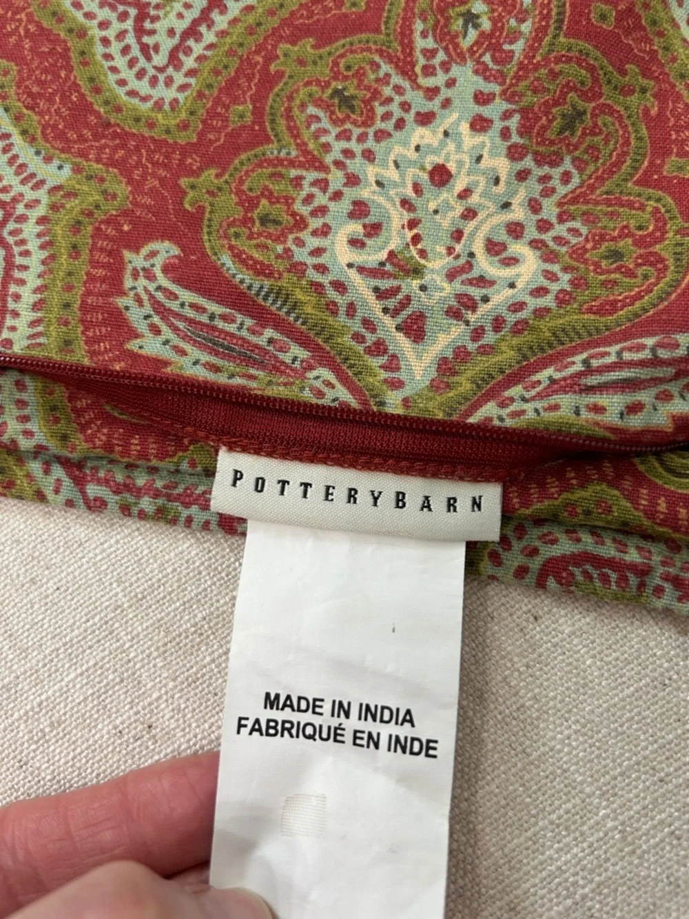 Pottery Barn Pillow Shams Paisley 20x20 Accent Pillow Cover